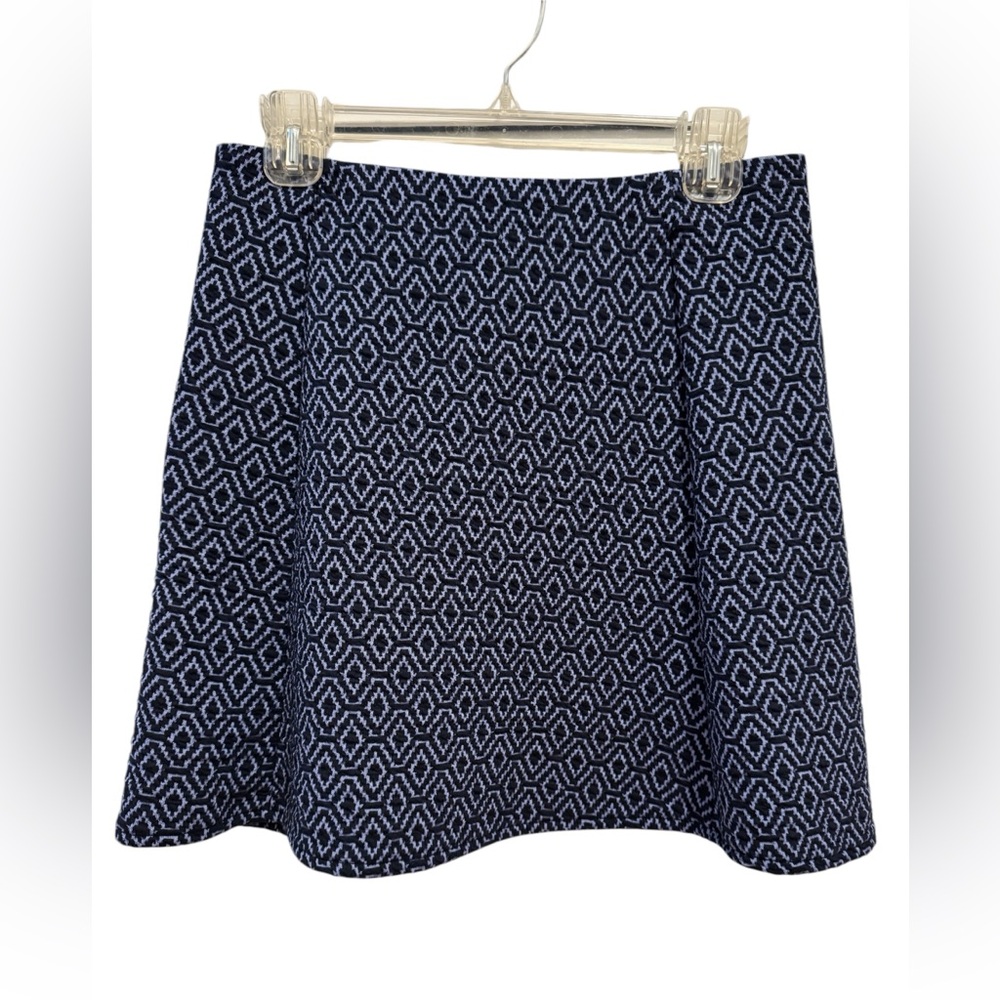ZARA Geometric Pattern Blue Mini Skirt